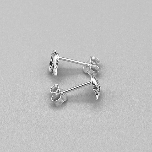 Sterling Silver Dolphins Earrings, Silver Earrings - Picture 5 of 5